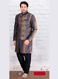 Dazzing Life Style Brown Color Indo Western Sherwani