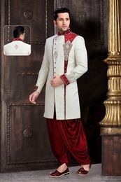 Voguish White Color Royal Sherwani For Wedding
