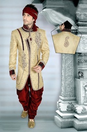 Brown Color Decorative Royal Sherwani For Men