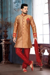 Urban Ethnic Lookbrown Color Royal Sherwani For Wedding