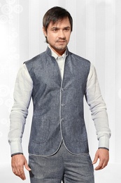 Grey Color Glamourous Nehru Jacket