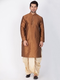 Online Traditional Look Brown Kurta For Men