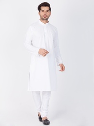 Classic White Cotton Kurta Pajama