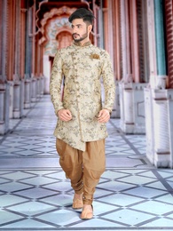 Magnificent Multicolor Embroidery Indo Western Sherwani