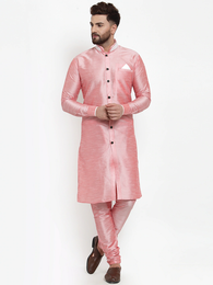 Light Pink Silk Kurta Pyjama