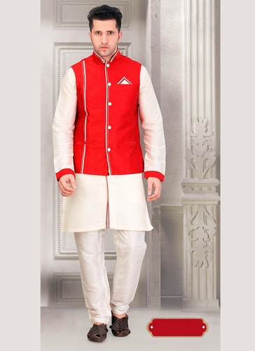 Royal Look White Color Indo Western Sherwani