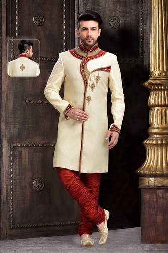 Ravishing Cream Designer Collection Royal Sherwani