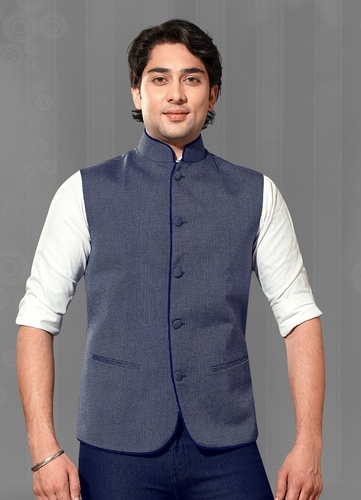 Elegant Royal Blue Color Nehru Jacket