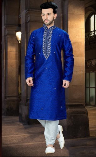 Indian Ethnic Royal Blue Kurta Payjama For Men