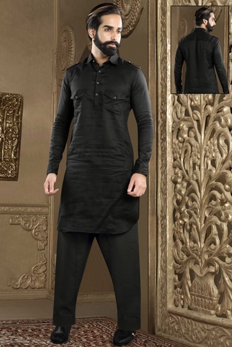 Ideal Black Pathani Suit