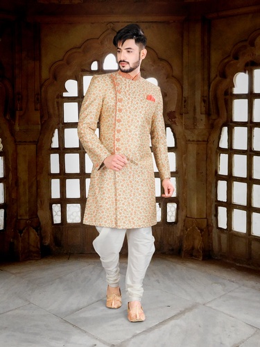 Significant Multicolor Embroidered Indo Western Sherwani