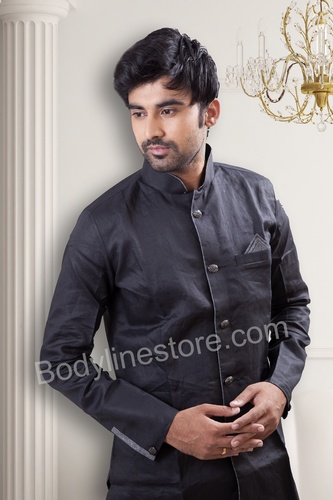 Black Pathani Suit BL4043