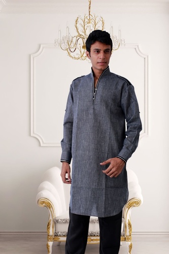 Modern Grey Pathani Suit BL4016