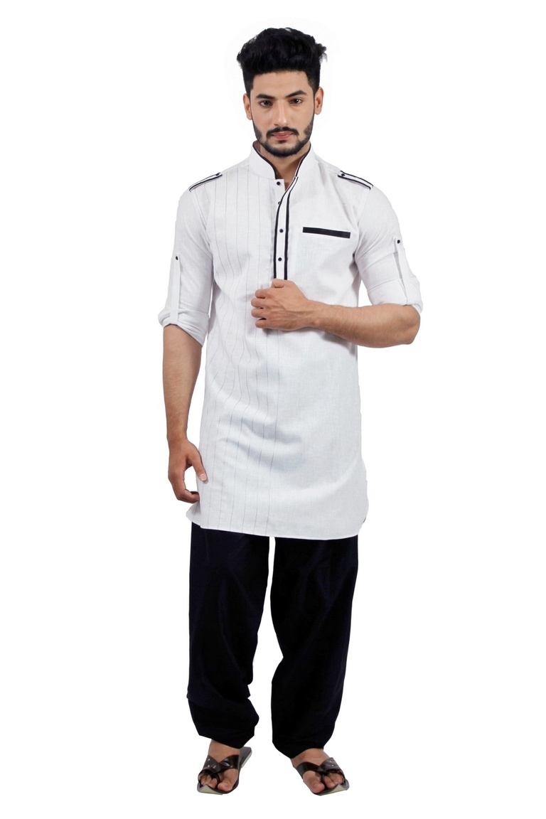 White  Pathani Suit  RK4138
