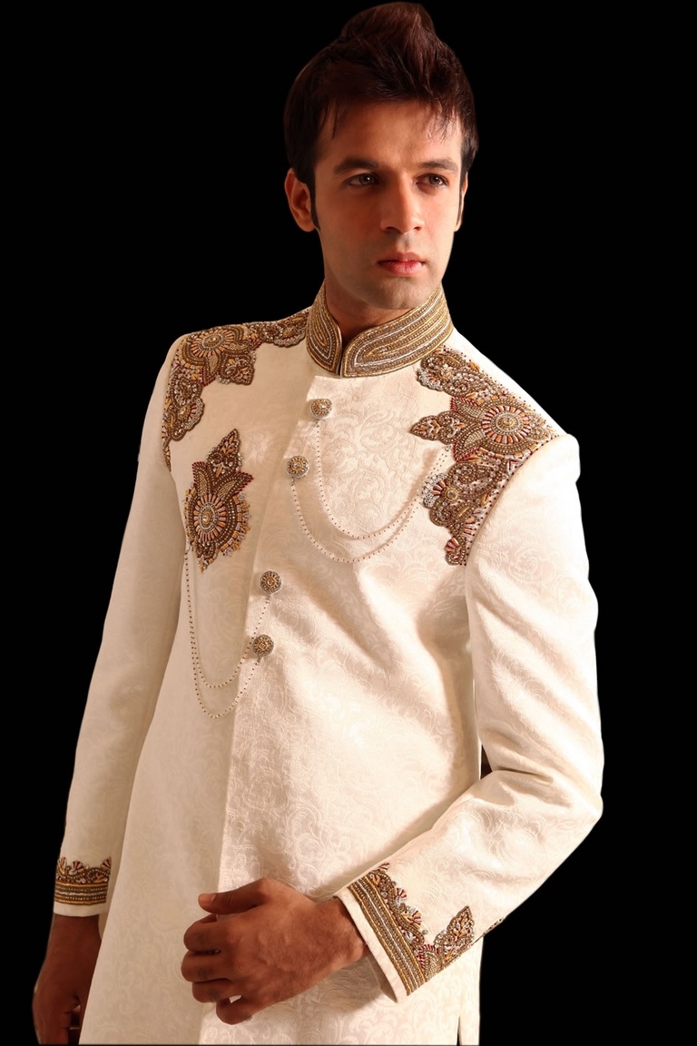 Elegant White Sherwani BL2012