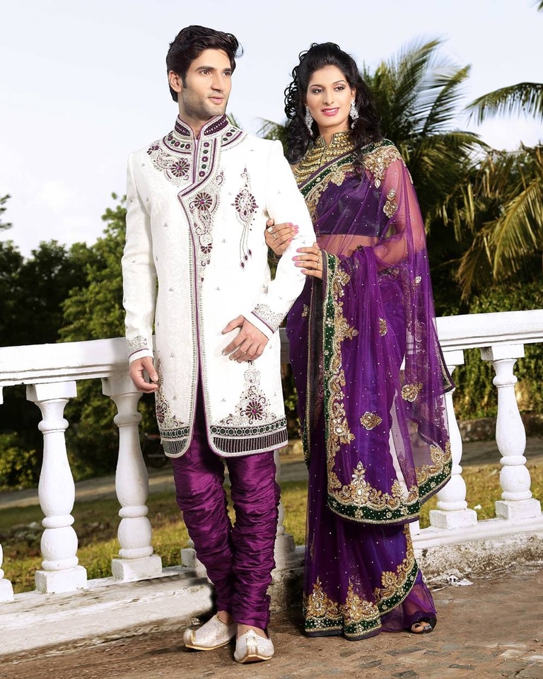 Modern Look White Color Royal Sherwani For Wedding