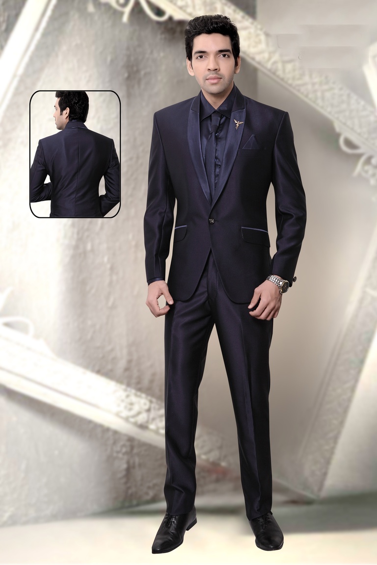 Slim Fit One Button Wedding Reception Suit