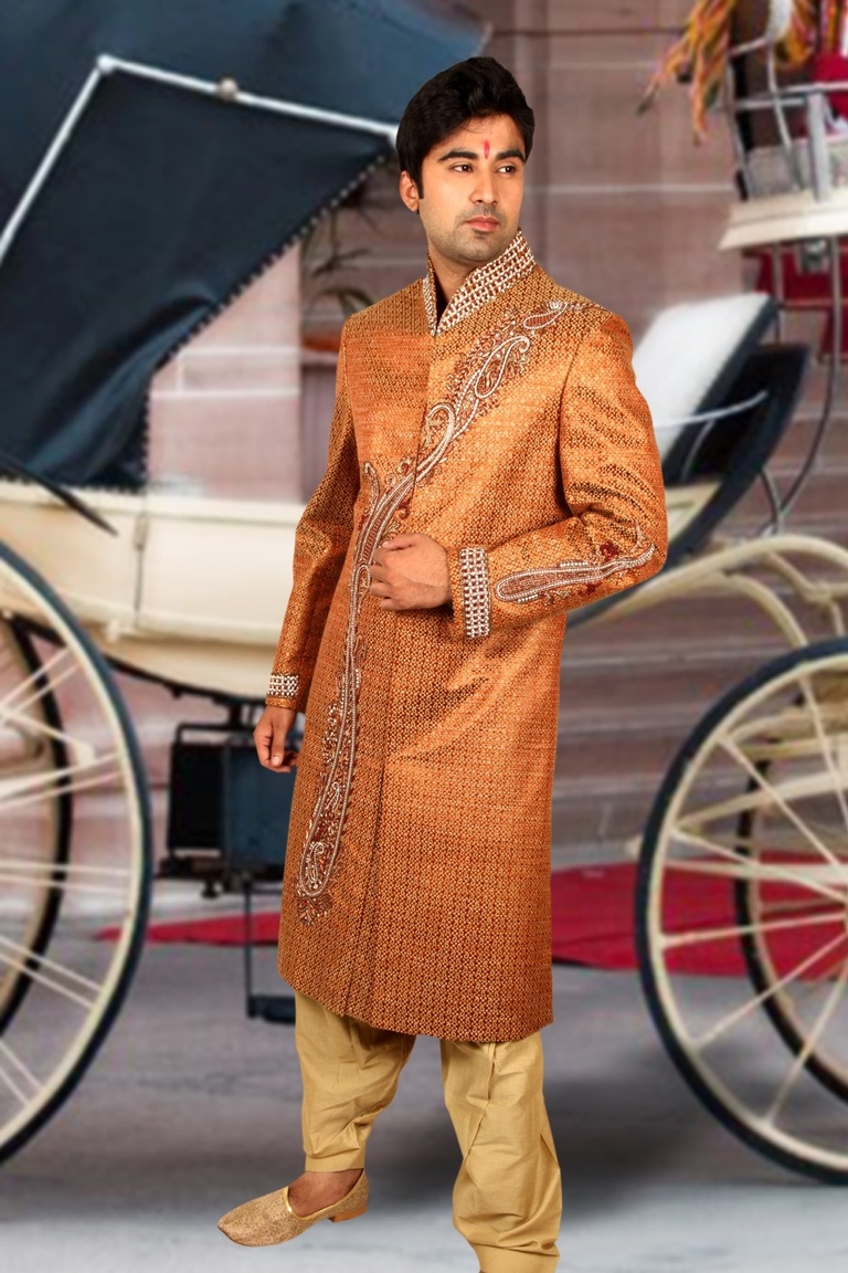 Ideal Designer Wedding Sherwani BL2044