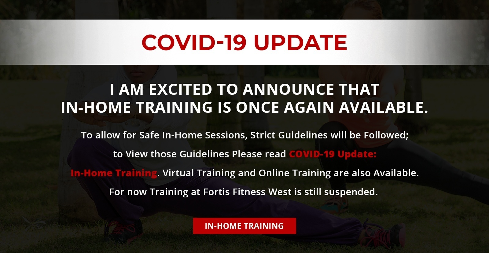 Covid-19 Update - In Home Personal Training Aurora by Train Smart Fitness & Health