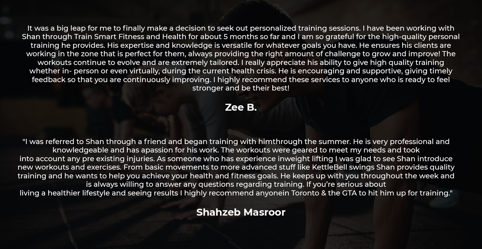 Client Review - Online Personal Training Services Mississauga by Train Smart Fitness & Health
