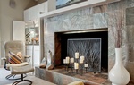 Family Room With Chimney Design by Jodell Clarke Designs LLC - Luxury Interior Designer Dallas