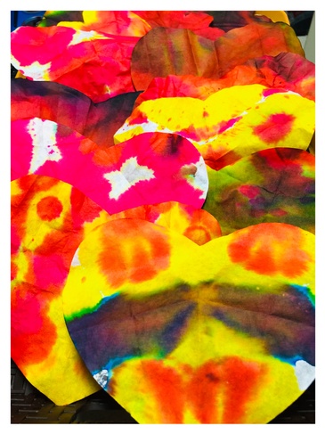 Colorful Heart Shaped Artwork at Rainbow Academy Learning and Child Care Centre in Bolton