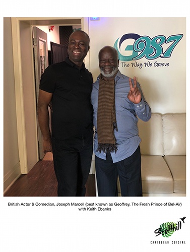 British Actor and Comedian, Joseph Marcell best known as Geoffrey, The Fresh Prince of Bel-Air with Keith Ebanks