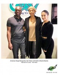 American Singer, Songwriter, Keri Hilson with Keith and Rachel Ebanks at Scotthill Caribbean Cuisine