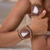 Laya Bracelet in Mangano Calcite - Crystal Beads Bracelets for Women at Lakkota
