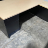 Used Groupe LaCasse U Shape Desk Unit with Storage   Light Oak Laminate Top with Black Paint Finish 2