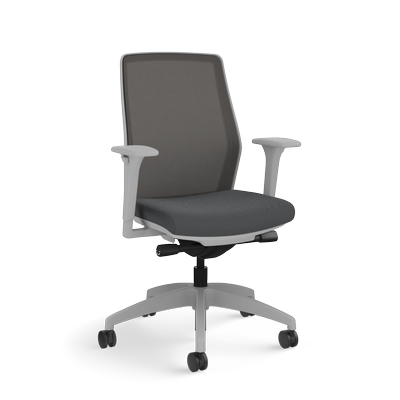 Allsteel Lyric High Back Task Chair- Gray Fabric Seat
