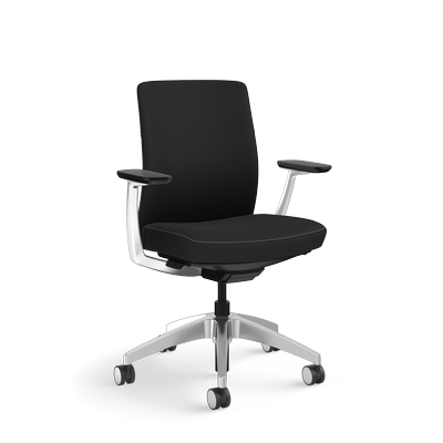 Allsteel Evo Vinyl Conference Midback Chair with Accent Stitching