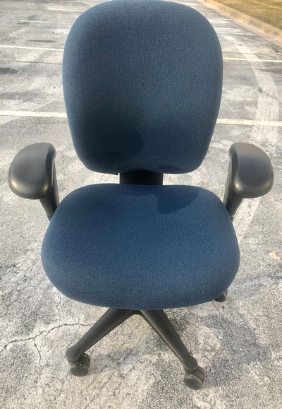 Used Herman Miller Ambi Task Chair- Medium-Blue Upholstery