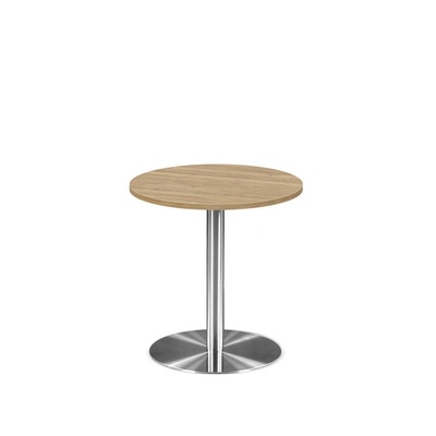 Harmony Round Table with Brushed Metal Base