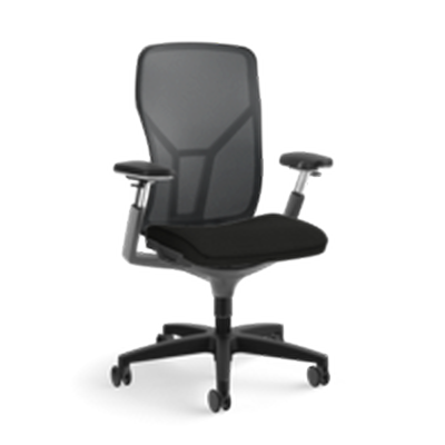 Allsteel Acuity Task Chair - Dusk Mesh Back with Onyx Fabric Seat