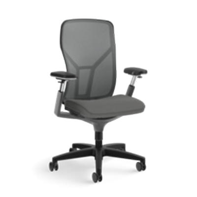 Allsteel Acuity Task Chair- Mist Mesh Back with Slate Fabric Seat