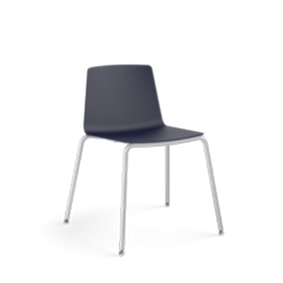 Allsteel Vicinity 4 Leg Chair -  Navy Polymer Seat