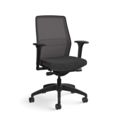 Allsteel Lyric Task Chair - Mesh High Back with Black Pattern Seat