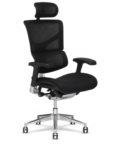 X-CHAIR X3 with Headrest - Black Mesh Upholstery