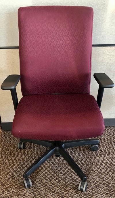 Used HON Ignition Task Chair w/ Adjustable Arms - Maroon Upholstery