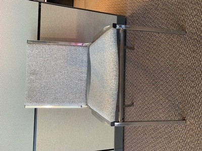 Used Gray Armless Guest Chair