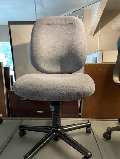 Used Herman Miller Ergon Armless Task Chair - Gray Iota Upholstery