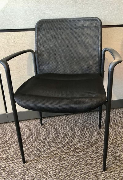 Used Guest Chair with Arms - Black