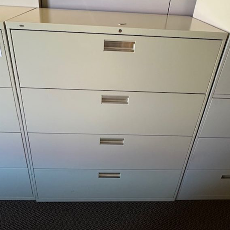 Used HON 4 Drawer Lateral File in Putty Paint Finish