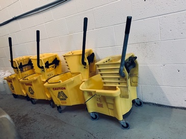 Mop Bucket used for Commercial Cleaning - Contact Professional Cleaning Company - JAG Cleaning Services Ltd.