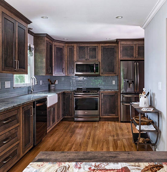 Wooden Kitchen - Interior Design Services Boston by PFNY Design
