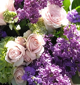 Satin Touch Flower Arrangement Design - Brossard Floral Designer at YnV Lifestyle Inc.