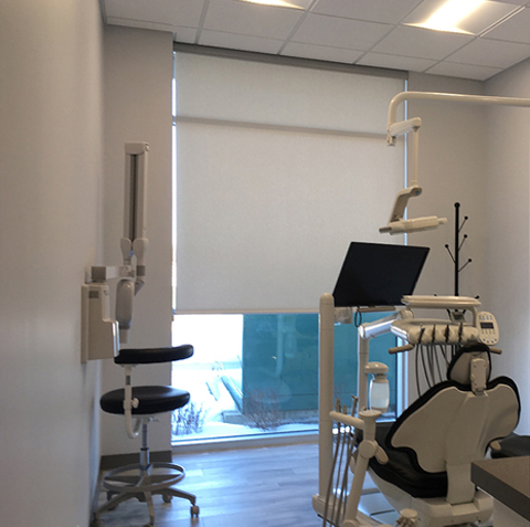 Large Window Covering Installed for Dental Treatment Clinic by Winco Blinds & Window Fashion
