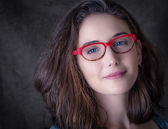 Young Lady wearing Red Framed Glasses - Portrait Photography Services in Millville