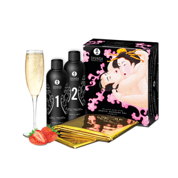 Shop Online for Body To Body Massage Gel, Champagne & Strawberry, Shunga at Adult Toy Store - The Love Boutique
